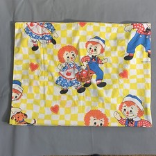 Raggedy Ann Andy Vintage Twin Flat Sheet Yell...