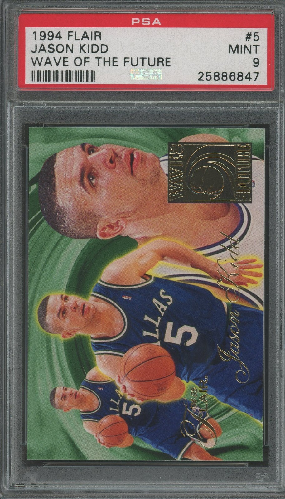1994 FLAIR #5 JASON KIDD WAVE OF THE FUTURE PSA 9 *ROOKIE HOF*