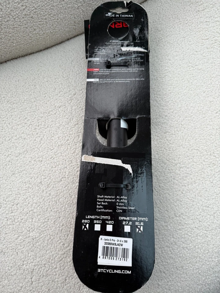 Tija de sillín 3T Ionic Zero Pro, 31,6 mm/280 mm Foto 4 de 4