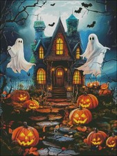Spooky Haunted House - Counted Cross Stitch Kits Needlework Embroidery DIY
