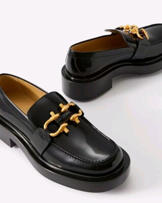 BOTTEGA VENETA Monsieur Leather Loafers Men's In Black EU 41 US 8