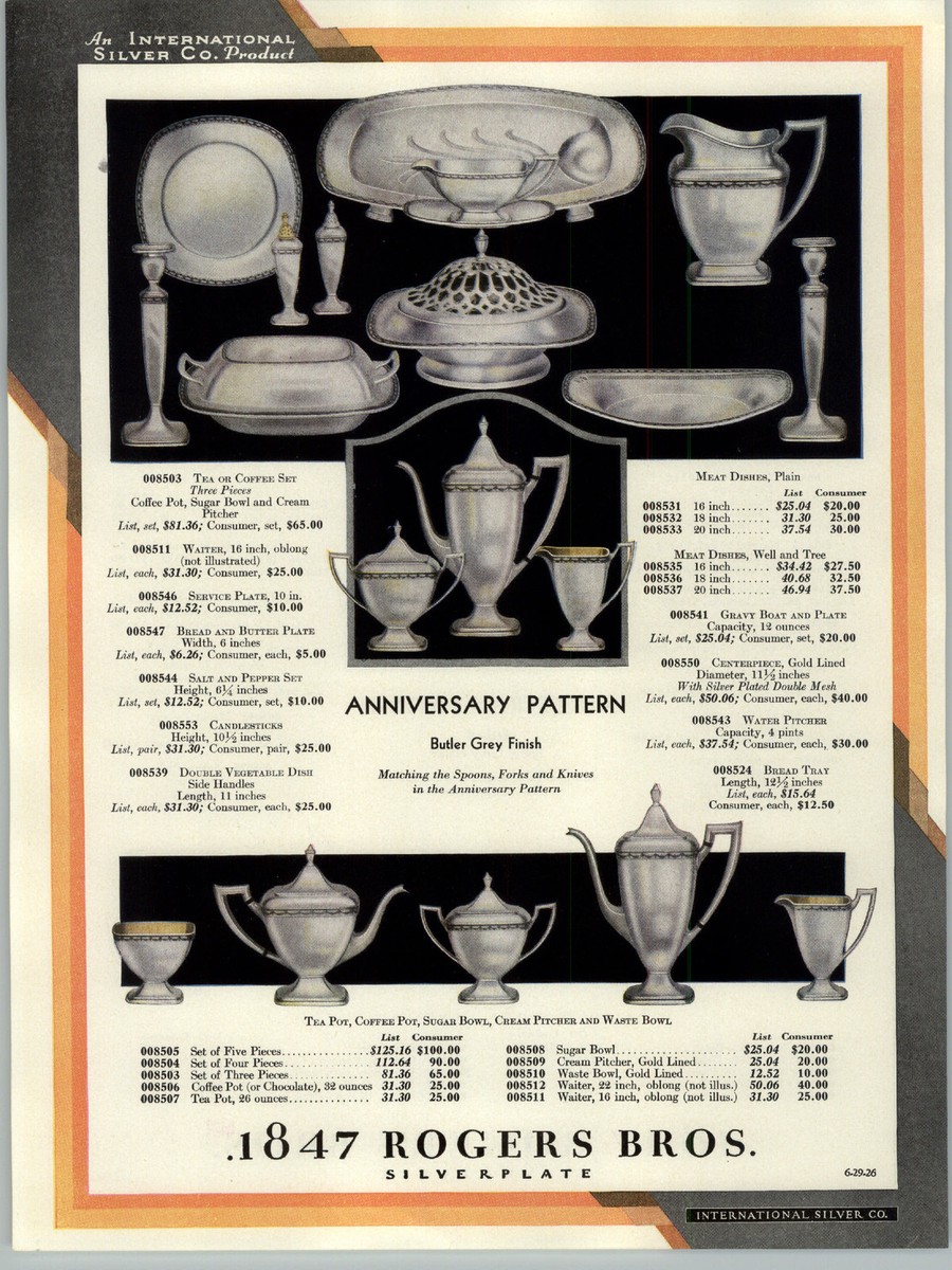 1930 PAPER AD 1847 Rogers Bros Coffee Tea Sets Anniversary
