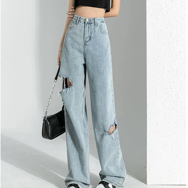 Pants with cuts sales