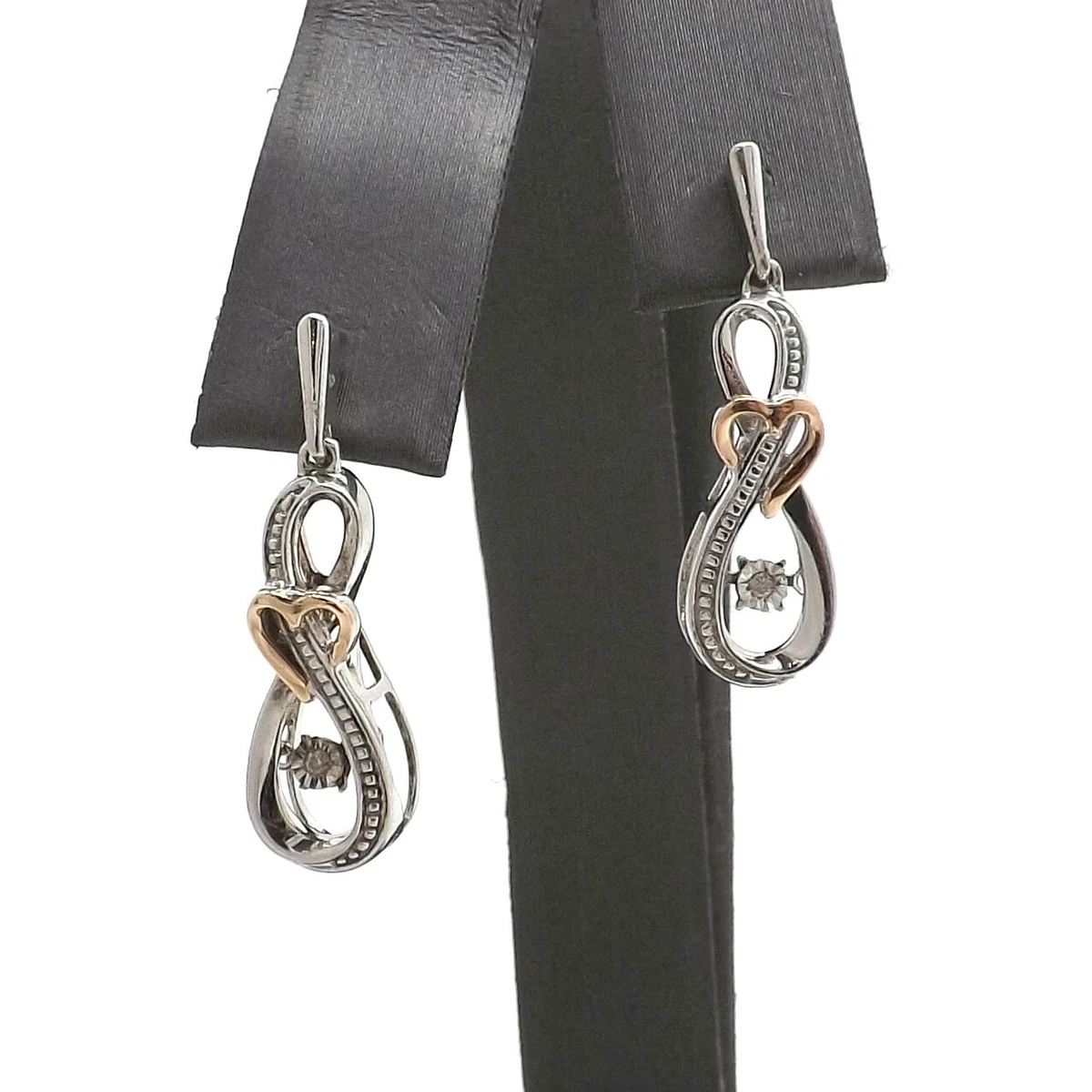 4.0mm Garnet and Diamond Accent Textured Frame Drop Earrings in 10K Rose  Gold | Zales Outlet