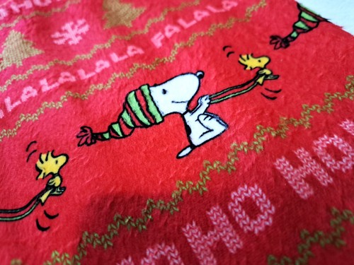 NWT Peanuts Pjammy Pajama Pants Kids Sz 7/8 Christmas Snoopy Woodstock Fair Isle - Picture 4 of 5