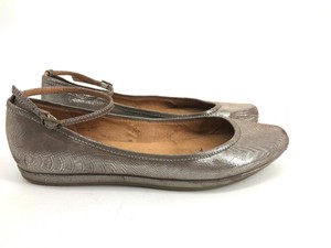 FRYE-Ankle-Wrap-Silver-Gold-Clementine-Ballet-Shoes-Flats-Size-9-O3
