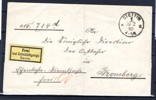 DR-Dienst EISENBAHNMARKE from Szczecin on service letter 400EUR