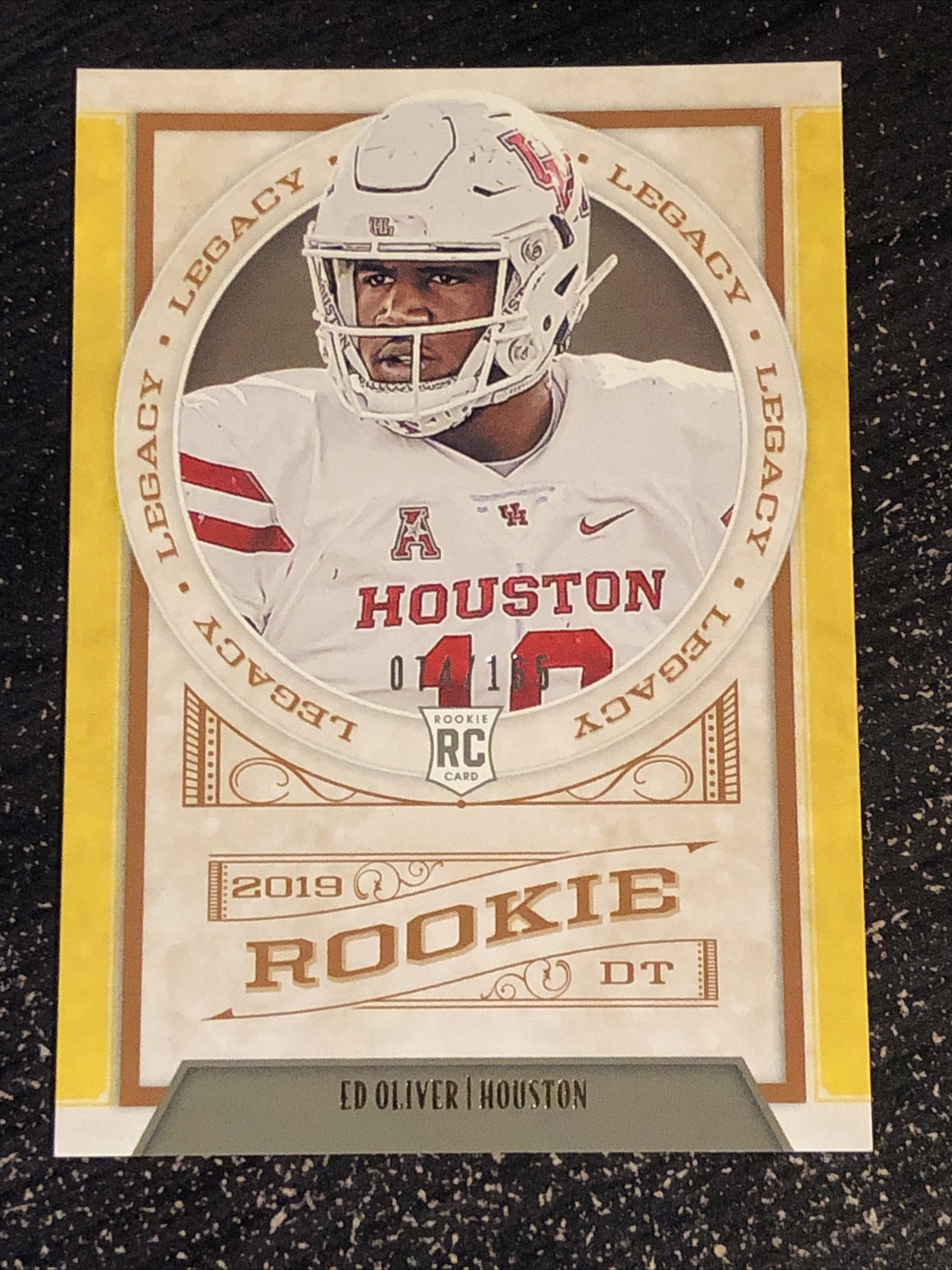 2019 Panini Legacy Yellow #165 Ed Oliver /165