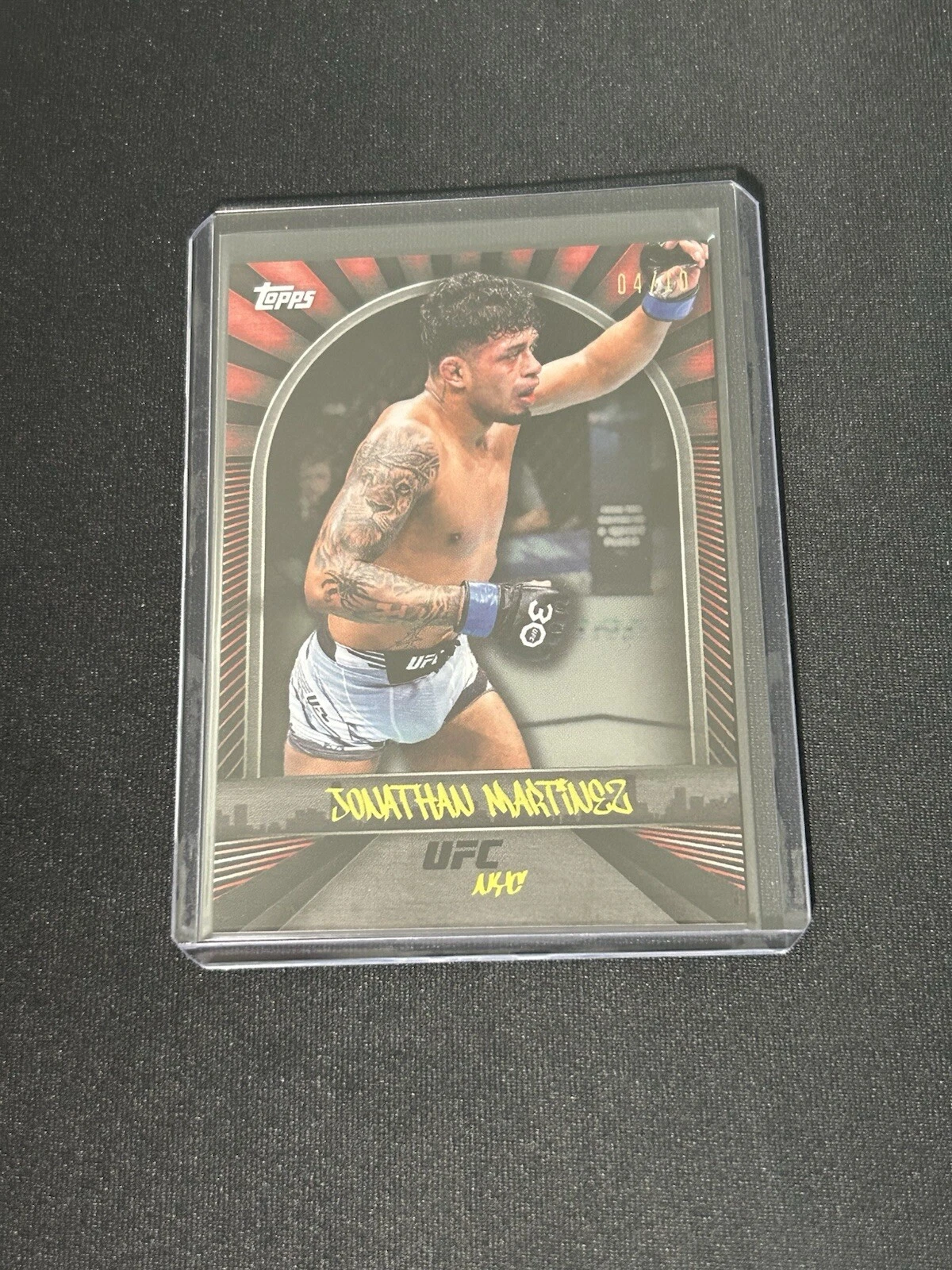 2024 Topps UFC NYC Jonathan Martinez Red /10 Bantamweight