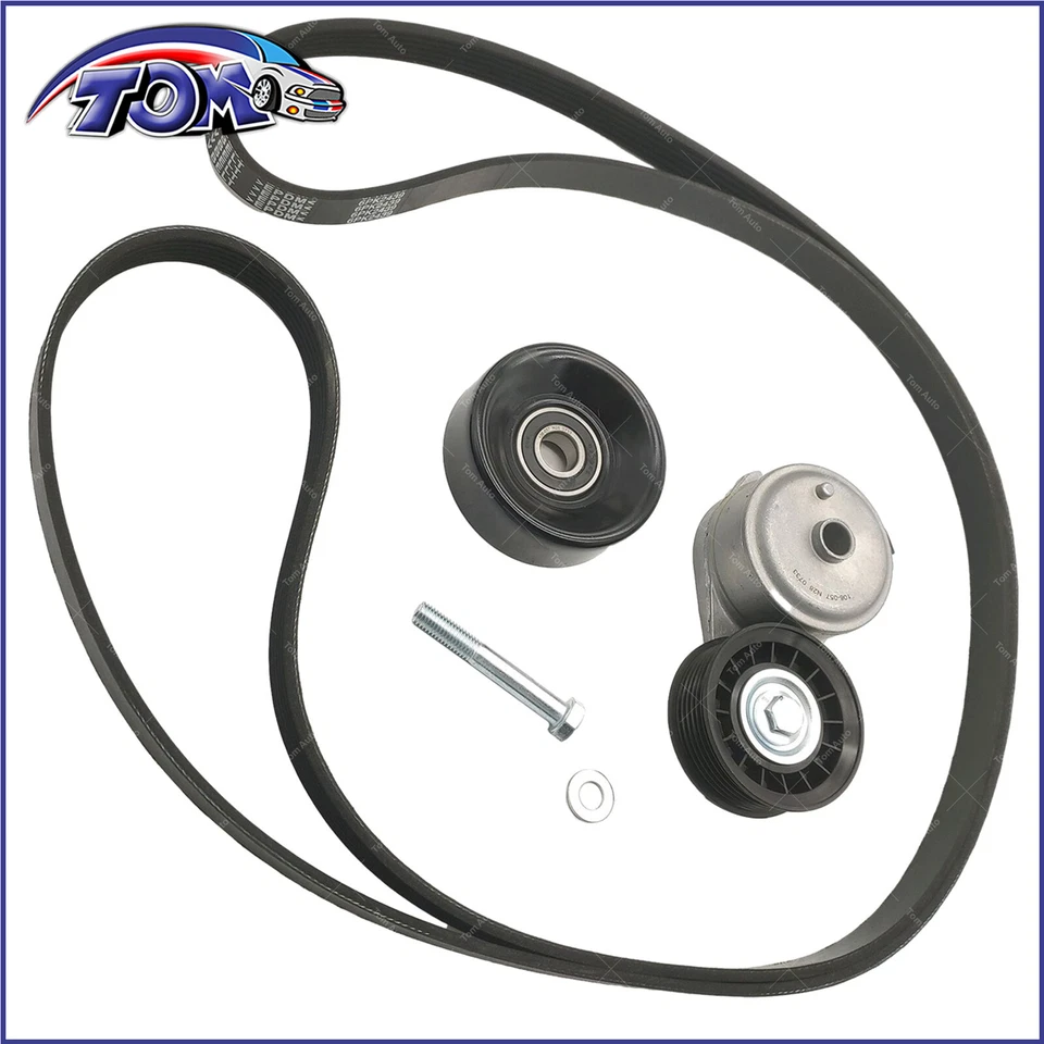 Kit de polea tensora de correa Serpentine para 92-14 Chevy C1500 Pickup Express GMC Foto 2 de 4