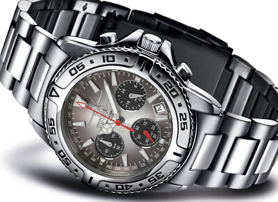 FIREFOX DESTROYER FFS01 sunray anthrazit Chronograph Herrenuhr 10ATM wasserdicht