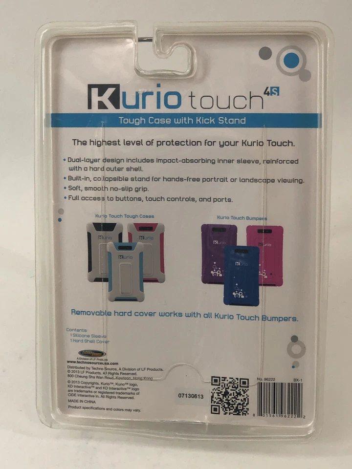 Kurio Touch 4S Pocket Tough Case with Kick Stand Full Access Hard Shell Blue - Image 4 of 4