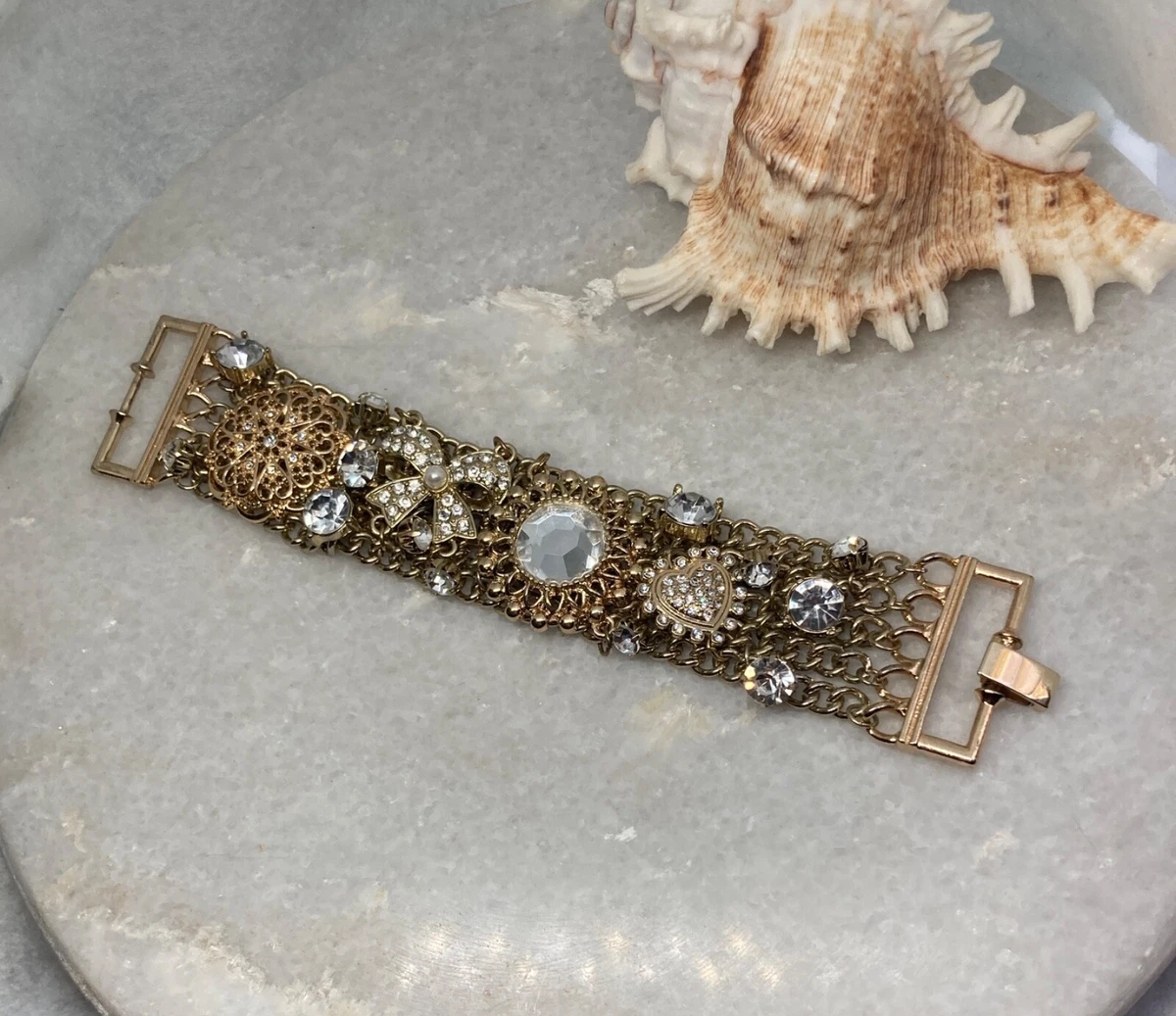 Thick rhinestone deals bracelet