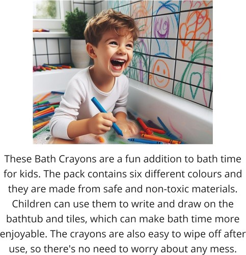 12x WASHABLE BATH CRAYONS Crayon Kids Baby Bath Time Paints Drawing Pen Creative - Picture 2 of 8