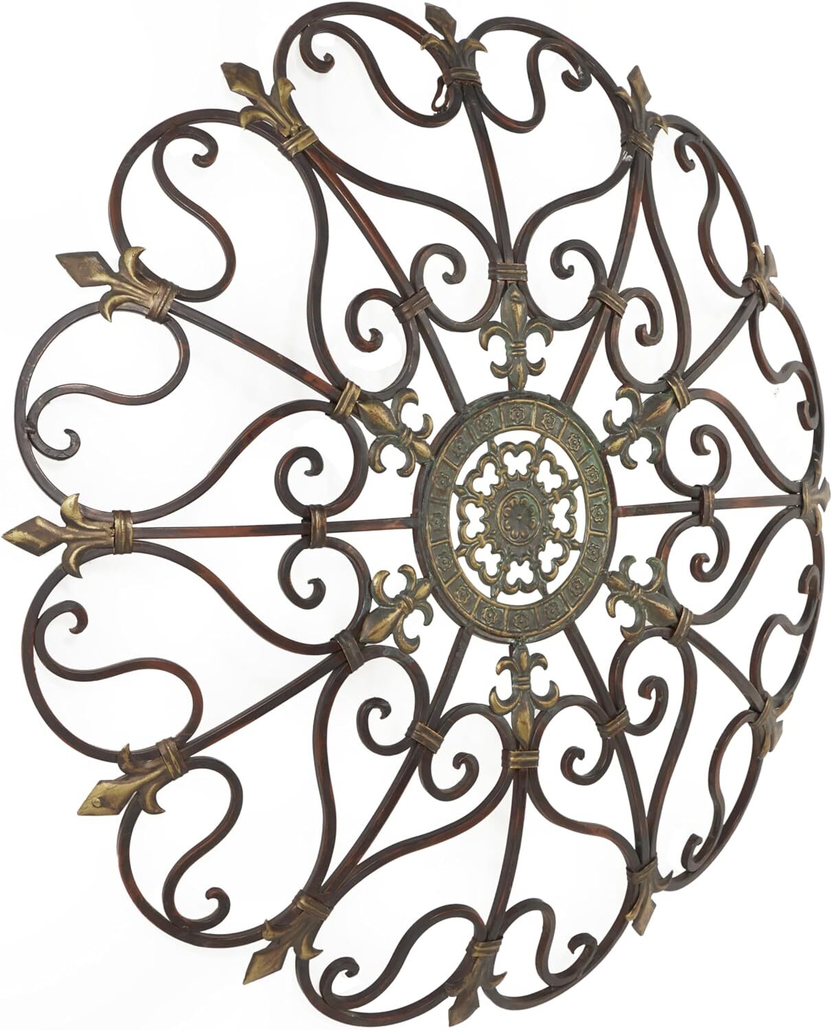 Iron Wall Medallion Antique Rustic Metal Hanging Decor Home Patio Art Sculpture eBay