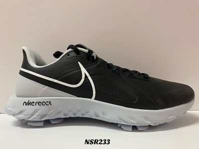 NIKE REACT INFINITY PRO BLACK METALLIC PLATINUM WHITE CT6620-004 GOLF SIZE 11