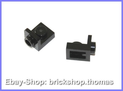 Lego 2 x Halterung Platte Winkel 1x1 schwarz - 36840 - Bracket Black - NEU / NEW