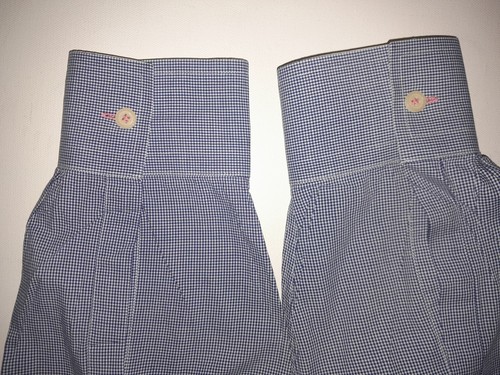 Charles Tyrwhitt 17 37 extra slim fit cotton micro checkered shirt w flip cuffs - Picture 5 of 8