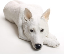 German Shepherd White My Dog Figurine