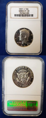 1969-S 50 Cents Proof Kennedy Half Dollar NGC PF 68 Silver Ultra Cameo 2