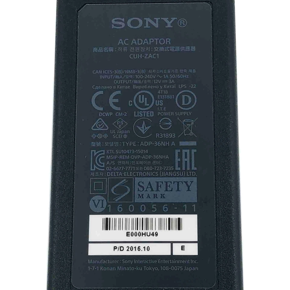 Official Sony AC Power Adapter CUH-ZAC1 for SONY PlayStation 4 5 VR PS4 PSVR - Image 2 of 4