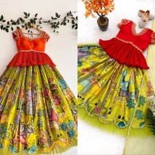 Heavy Chinon - Embroidery Siqunce Work Wedding Wear KEDIYA LAHENGA SET 22-MNT