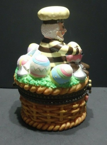 Figurina da collezione Kurt Adler Mr. Hershey Elf Easter Trinket Box Hershey's - Foto 4 di 11