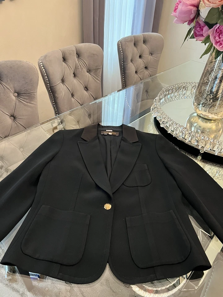 Auténtica chaqueta blazer uniforme Louis Vuitton con detalles dorados talla 42 Foto 4 de 4
