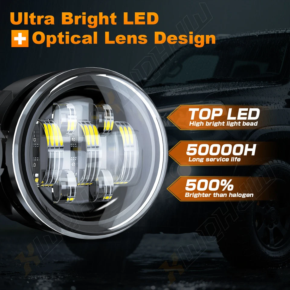 Front Fog Light Lamp w/Bulb For 2004-2008 Jaguar S-Type Left or Right Side - Image 3 of 4