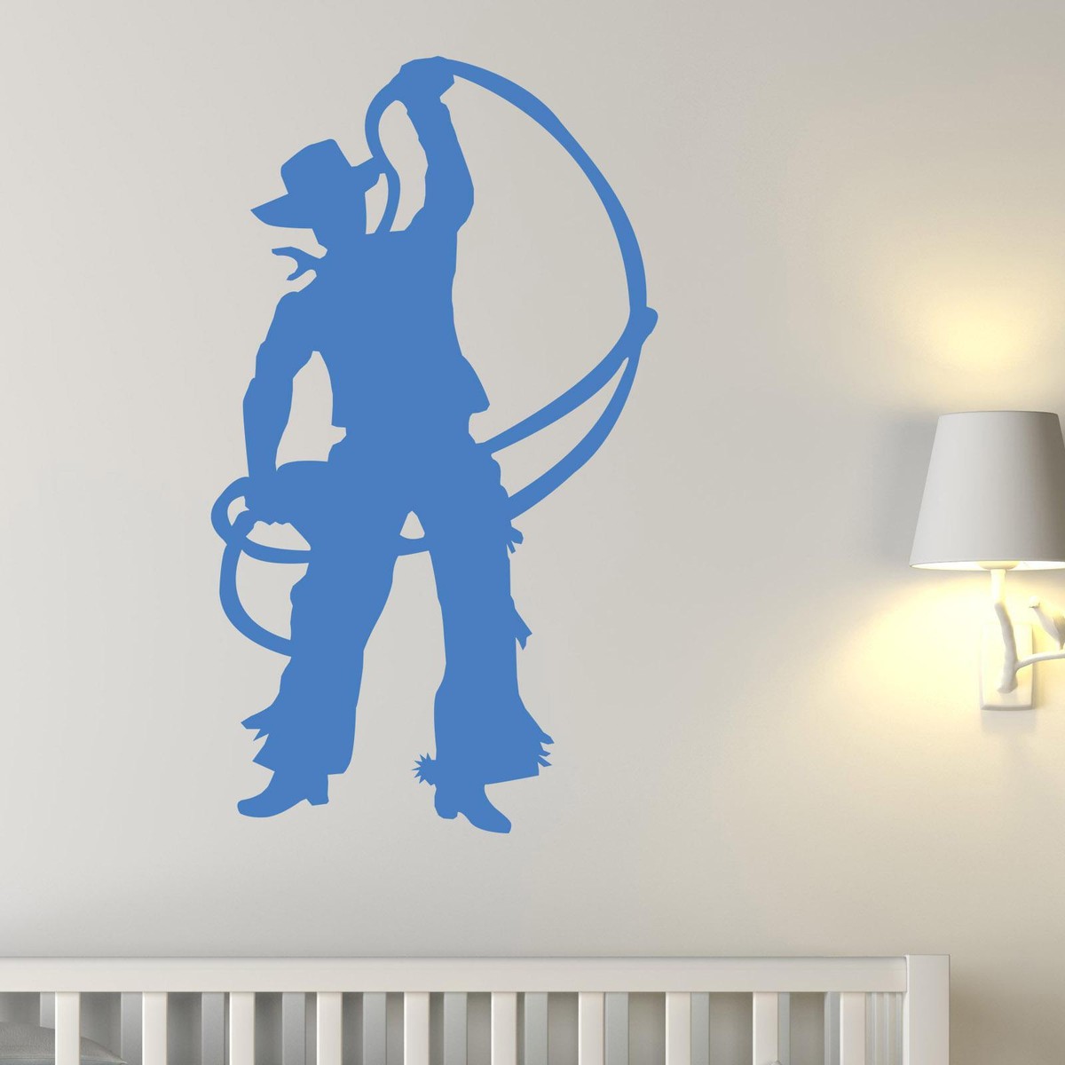 Western Wall Decal - Cowboys On Fence | Black Vinyl Wall Art | DIY Peel & Stick Home Decor 14x30