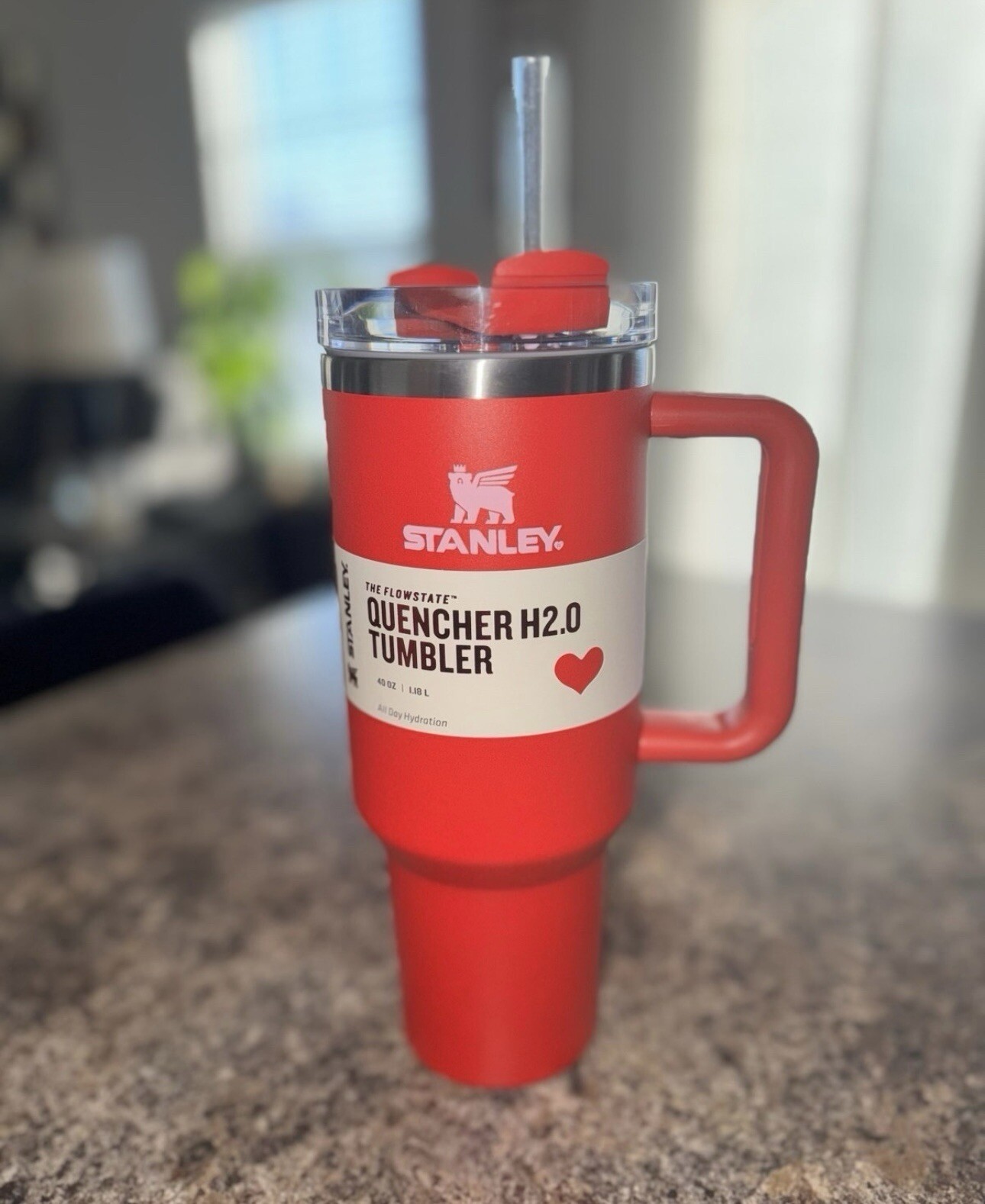 Stanley 40 oz Tumbler Target Valentines Day Red Logo Exclusive Cup New W/ Box