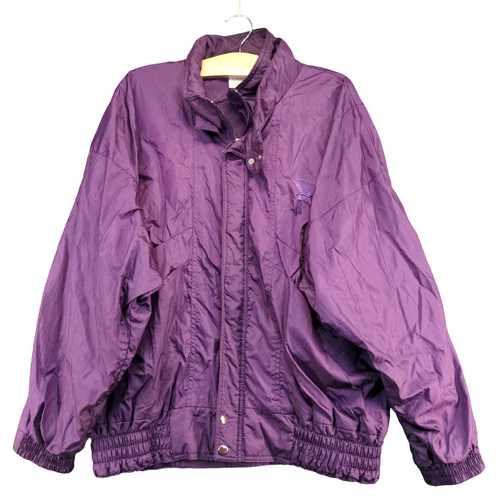 Pierre Cardin, Pierre Cardin Women's Full Zip Windbreaker Jacket Purple XL Lined Vintage