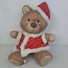 Potpourri Press Sugar Bear Blankies 1st Christmas Stuffed Animal Nylon VTG 1987