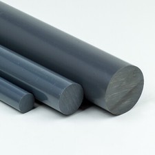 PVC rund Ø 70mm grau Länge wählbar Rundmaterial PVC-U Stab Kunststoff Plastik