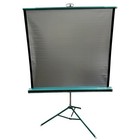 Da-Lite Silver-Lite Metallic Teal Portable Projector Screen 40" x 37" Mcm Vtg