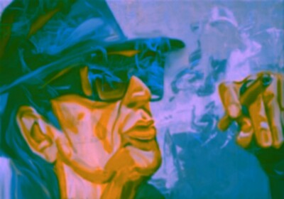 Motiv Udo Lindenberg die coole Socke XXL 120x80 cm Arcylglas XT 3 mm/PopArt/Bild