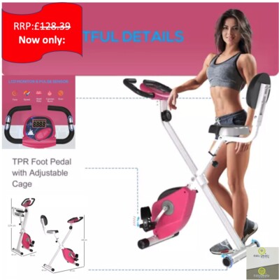 HOMCOM Magnetic Resistance Exercise Bike Foldable LCD Adjustable