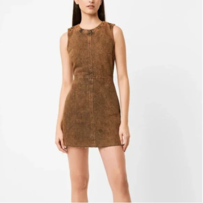 French Connection Women's 'Zola' Acid Washed Denim Shift Dress Size 4 NWOT $148