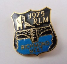 1975 - Richmond Cyclists Meet Enamel pin Badge -  N yorkshire & S Durham - cycli