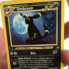 Pokémon Umbreon Neo Discovery Holo Rare 13/75 80 HP Stage 1 with swirl 🌀