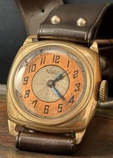 Rare Vintage Rolex Solid Gold 1941 WW2 Military Sector Dial Men’s Cushion Watch