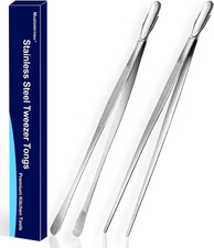 Professional Kitchen  Cooking Tweezers Tongs, 2 PCS 12-Inch Extra-Long Tweezer