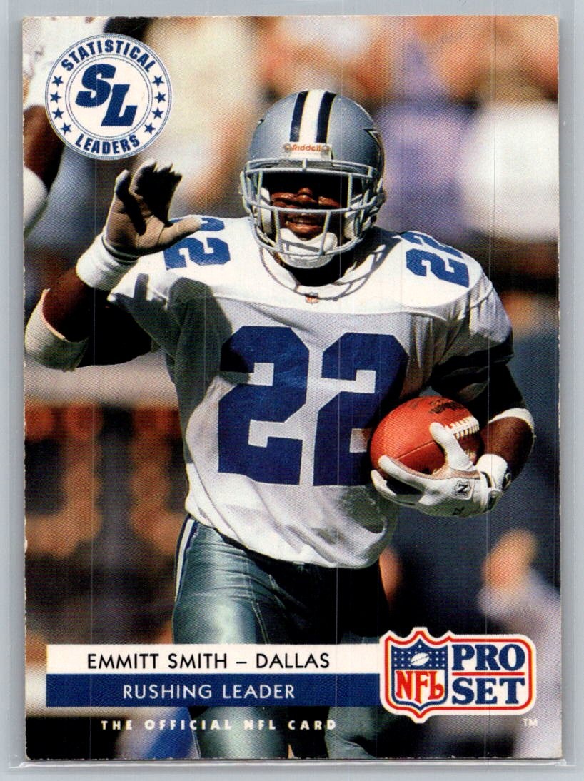 1992 Pro Set Football #7 Emmitt Smith - VG - Dallas Cowboys
