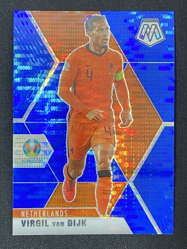 Virgil Van Dijk 2021 Panini Mosaic Uefa Euro Blue Pulsar #141