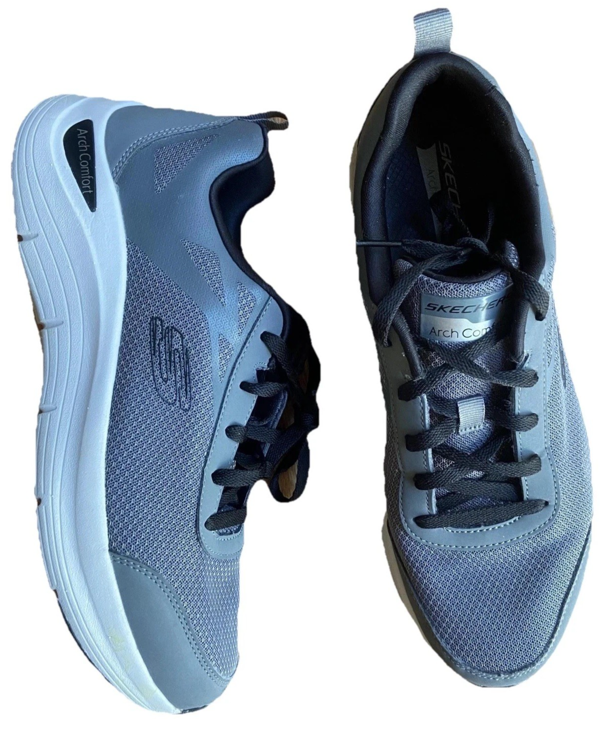 Skechers Shoes Mens Size 11 Gray Arch Comfort SN 16909 Walking Athletic Sneakers