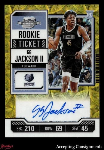 2023 Contenders Optic Variation Int'l Gold GG Jackson RC ROOKIE TICKET AUTO /10