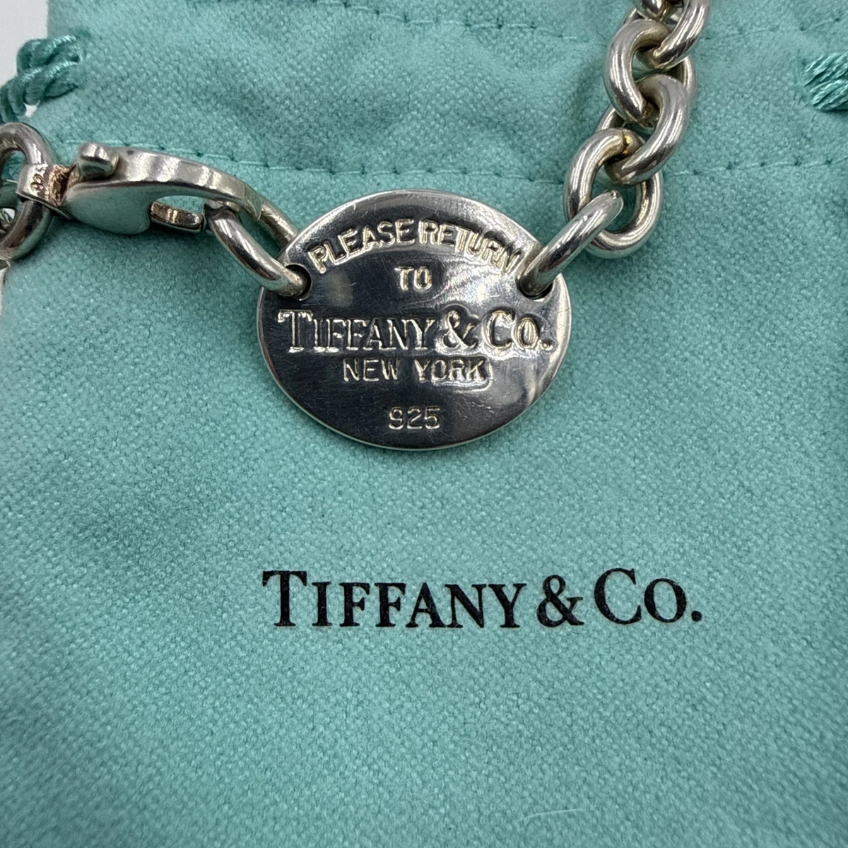 Tiffany Oval Tag Necklace for sale - eBay