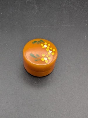 BUTTERSCOTCH BAKELITE MUMTAZ DIVINE SOLID PERFUME MINIATURE VINTAGE TESTED 