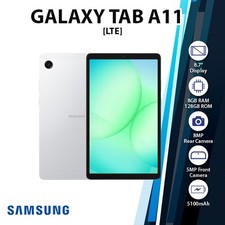 New Samsung Galaxy Tab A11 LTE 8.7" Android PC Tablet 8GB 128GB/SILVER/8.0MP
