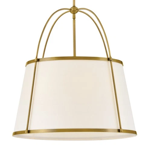 Hinkley Lighting 4895 Clarke 4 Light 25"W Pendant - Black / Off-White - Picture 2 of 12